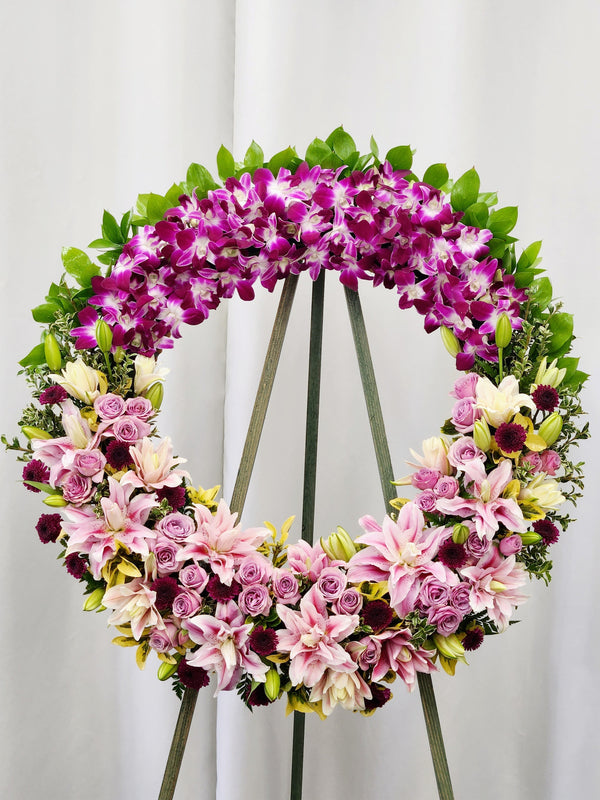 Pink Round Wreath